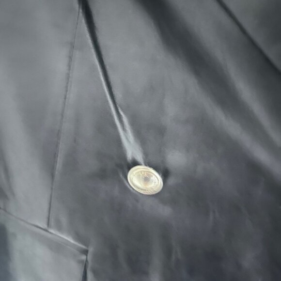 Michael kors Black faux Leather Blazer with Gold Buttons size 4 new - Picture 3 of 8